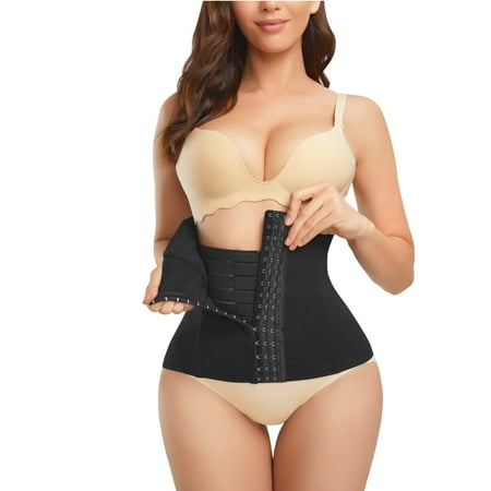 

Eleady Postpartum Belly belt Waist Trainer Postnatal Support Girdles C Section Belly Wrap Tummy Control Shapewear for Women(Black X-Large)