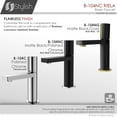 thumbnail image 2 of Stylish Riela 7 ½" Ht Single Handle Matte Black & Silver Bathroom Faucet B-104NC, 2 of 12