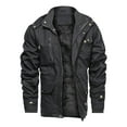 thumbnail image 3 of Wavsuf Men's Bomber Jacket Winter Jackets Heavyweight for Men for Men Coats Black Size L, 3 of 4