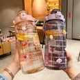 thumbnail image 4 of 2000ml Sports Water Bottle With Straw Portable Large Capacity Water Bottles With Time Marker, 4 of 5