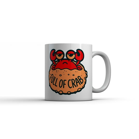 Full Of Crab Mug Funny Sarcastic Food Graphic Coffee Cup