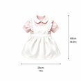 thumbnail image 4 of Christmas Porch Goose Outfit with Light Blue Short Sleeve Dress and White Apron, Holiday Yard Goose Clothing for Front Porch and Lawn, 1 Piece, 4 of 6