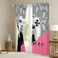 thumbnail image 3 of Manfei Gamer Gaming Lover Blackout Curtains Set of 2 (52x84 Each) for Boys, Cartoon Game Console Window Curtains, Black Pink Curtains and Drapes, Curtains Blackout Bedroom Decor, 3 of 6