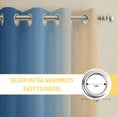 thumbnail image 6 of Navy Blue Yellow Ombre Kitchen Curtains Window Panels, Farmhouse Modern Gradient Art Insulated Window Treatment Curtain, Grommet Curtains for Bedroom/Living Room/Bathroom, 2 Piece 52"Wx63"L, 6 of 8