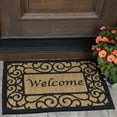 thumbnail image 3 of Ottomanson Non-Slip Rubberback Floral Border 2x3 Entryway Doormat, 20" x 30", Beige, 3 of 9
