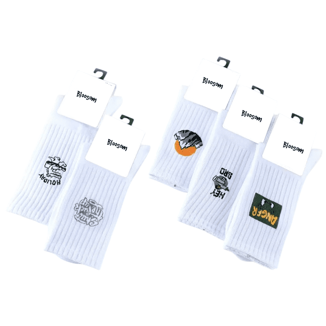 Calceta Deportiva Bloosom Hombre Algodón 100% Paquete 12 Pares Blanco