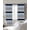 Navy blue, gray, light blue, variant on Orange Grey Striped Blackout Curtains for Bedroom/Living Room, Thermal Insulated Kitchen Curtains, Farmhouse Stripes Modern Abstract Art Grommet Darkening Window Treatment Drapes 52"x63"x2
