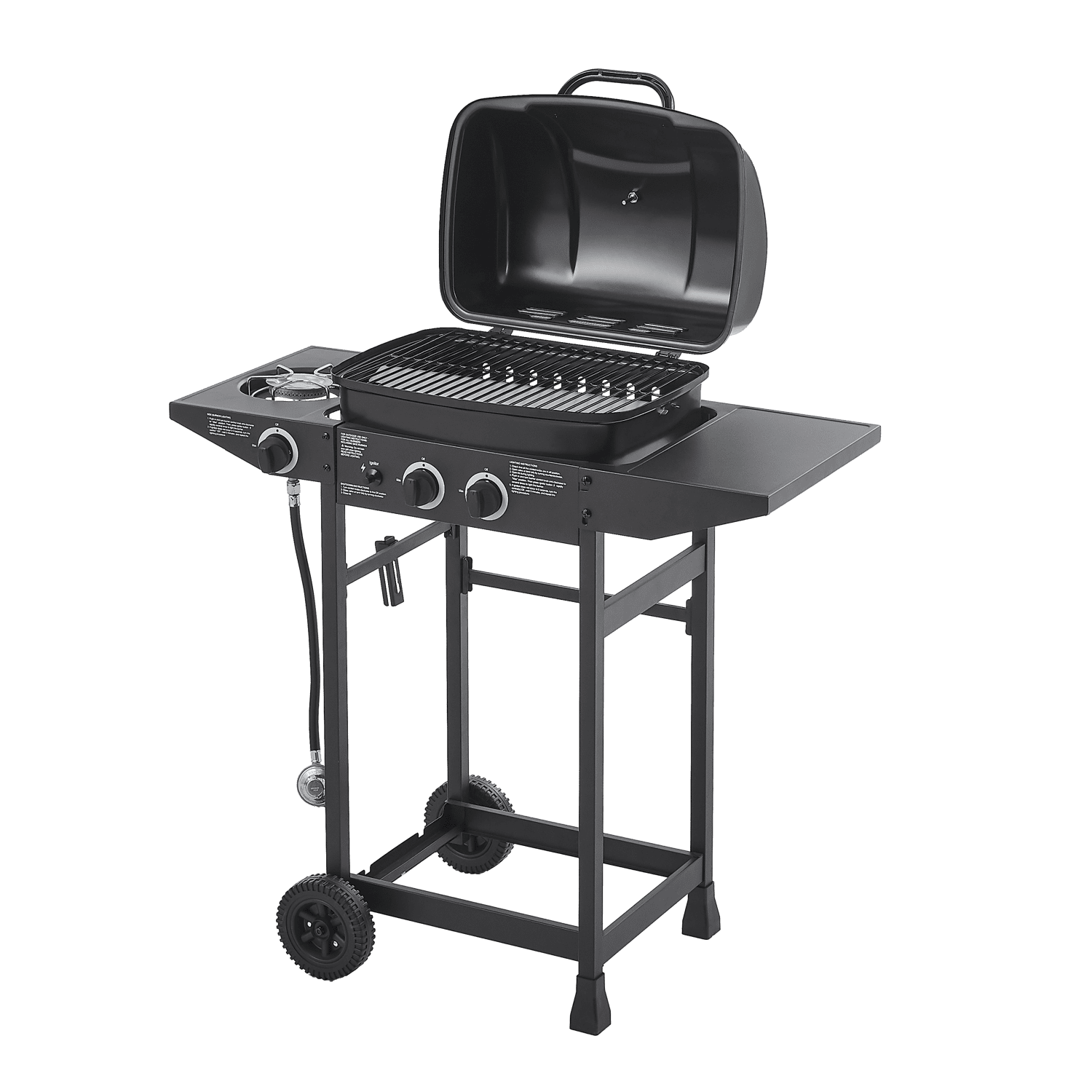 Demi Bonn 2 - Burner Propane Gas Grill - 24000 BTU, Side Burner, Stainless Steel, for Outdoor