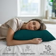 thumbnail image 6 of Amay Organic Cotton Pillowcases, Set of 2 Soft & Breathable 500TC Luxury Classic Weave Pillow Covers, Todller Size, Cooling & Durable Hotel Quality Bedding Essentials,Teal, 6 of 7
