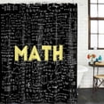thumbnail image 2 of Mathematics Formulas Bathroom Shower Curtains with 12 Hooks Polyester Waterproof Shower Curtain for Stalls and Bathtubs Modern Abstract Art Math Geometric Decorative Bathroom Curtain 36x72 Inches, 2 of 9