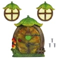 thumbnail image 2 of Puerta De Árbol De Hadas En Miniatura Y Ventanas Brillantes, Gnomo De Jardín De Hadas De Resina, Puerta De Casa Y Ventanas, Decoración De Árboles Para Jardín, Césped Noticed HA037167-00, 2 of 6
