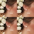 thumbnail image 3 of Lancharmed White Gold Plated Womens Earrings,Four Pairs of Pearls Earring Gifts for Women Birthday Unique, 3 of 8