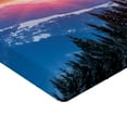 thumbnail image 2 of Ambesonne Forest Fitted Sheet, Sunset in Mountains, Full Size, Orange Blue, 2 of 3
