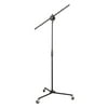 PYLE PMKS22 - Universal Rolling Wheels Tripod Microphone Stand - Adjustable Height & Extendable