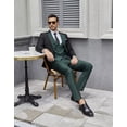 thumbnail image 2 of Men Suits Slim Fit 3 Piece Tuxedo Suit Set for Prom Fashion Blazer Vest Pant Set Champagne Size M, 2 of 10