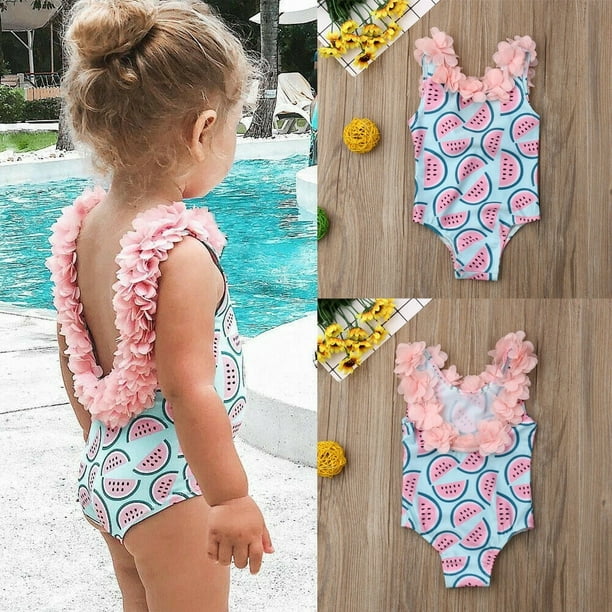 Summer Kids Baby Girls Backless Watermelon Swimsuit One piece Bikini Swimwear Beachwear Walmart