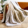 thumbnail image 1 of Bare Home Faux Fur Blanket - 60" x 80" - Ultra Soft Fleece - Oversized, Variegated Caramel, 1 of 5