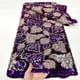thumbnail image 3 of Tela de encaje africano , lentejuelas bordadas, encaje de tul de red francés para baile de graduación, boda nigeriana, vestidos de , púrpura Sunnimix tela de encaje africano, 3 of 4