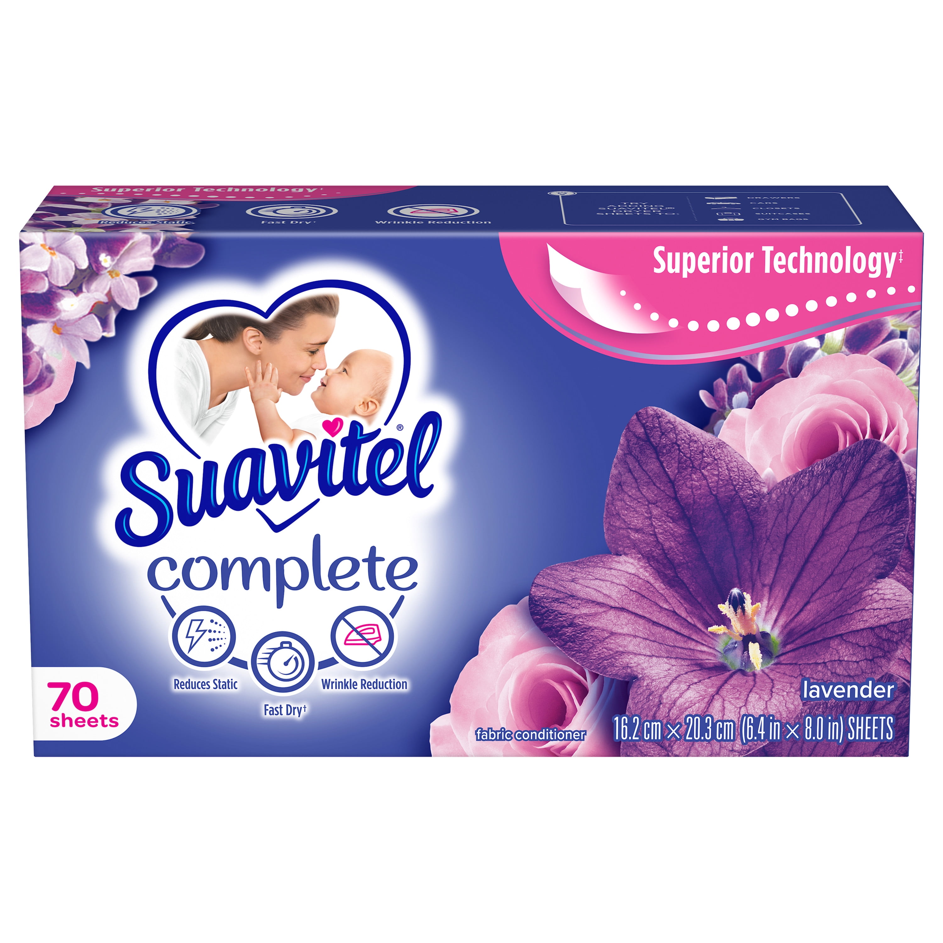 Heb Toallitas Suavisantes Para Secadora 70pz Lavender