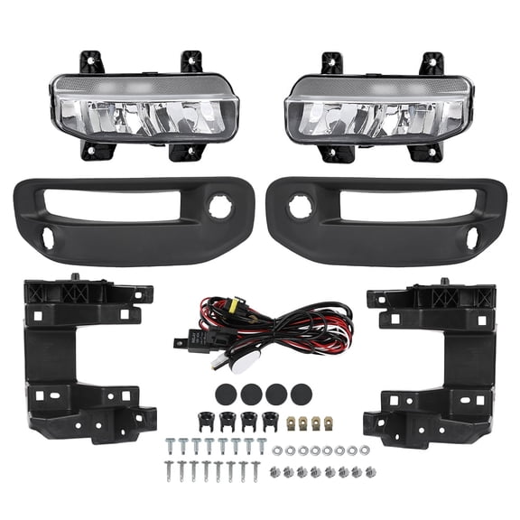 Left & Right Front Bumper LED Fog Light Upgrade Kit Fit For Dodge Ram 1500 2019-2021