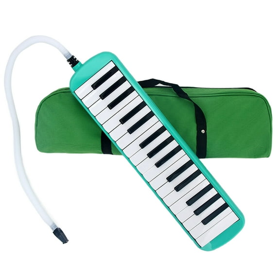 BIBABLYKE Air Piano Keyboard Soprano Melodica with Long Tube, Short Mouthpieces & Carry Bag, 32 Keys Melodica Instrument for Kids