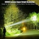 thumbnail image 2 of Linterna frontal LED recargable, 90000 lúmenes, superbrillante, con 5 modos y nivel IPX6, resistente al agua, recargable por USB, ajustable a 90°, adecuada para acampar al aire libre,, 2 of 5
