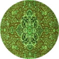 thumbnail image 1 of Ahgly Company Indoor Round Medallion Green Traditional Area Rugs, 8' Round, 1 of 1