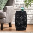 thumbnail image 6 of 12" Side Table, Cylindrical End Table with Hollow Pattern, Minimalism Living Room Side Table, Modern Nightstand, Chairside Table for Living Space, 6 of 9