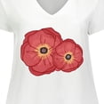thumbnail image 4 of Inktastic Red Poppy Flowers Women's Plus Size V-Neck T-Shirt, 4 of 5