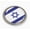 Semi-Flexible Aluminum Bezel, variant on Flag of Israel | 3D Domed CAR Emblem Badge Sticker Chrome Metal Round Bezel