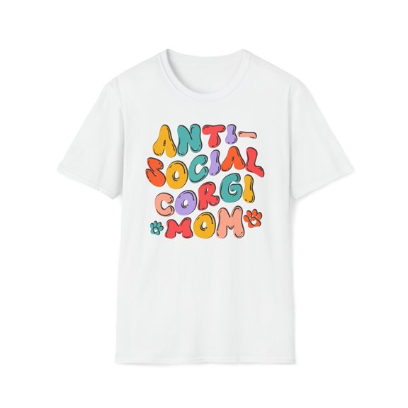 Funny Corgi, Gildan Unisex Shirt, Anti-Social Corgi Mom Graphic Tee, S-3XL