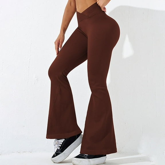 Flare Leggings Yoga Pants With High Waisted And Wide Leg Leopard Yoga Pants plus Hot Yoga Pants for Women High Waist Yoga Pants for plus Size Women Yoga Pants for Women Tall with Pocket Fold over Yoga