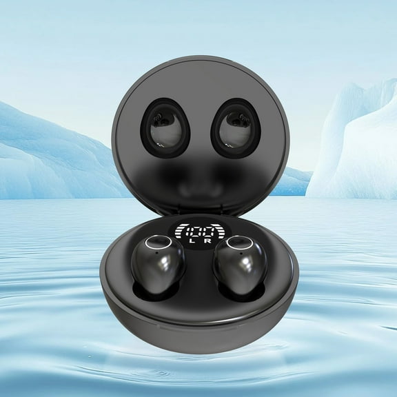 Mini Invisible Earbuds Sleep Headphones Invisible Comfortable Noise-Isolating Sleep Earbuds Hidden Earplugs for Sleep Digital Power Display Ear Buds for Sleeping