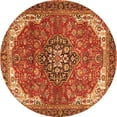 thumbnail image 1 of Ahgly Company Indoor Round Medallion Orange Traditional Area Rugs, 3' Round, 1 of 1