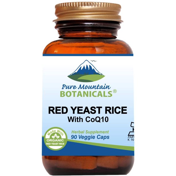 Red Yeast Rice with CoQ10 90 Kosher Vegan Capsules Now with 600mg