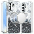 thumbnail image 2 of For Samsung Galaxy S25+ /S25 Plus /S24+ Plus Case, Epoxy Glitter Shimmer Fashion Case with Magnetic Magsafe Compatible Hybrid Sparkling Slim Protective Phone Cover (Black), 2 of 9