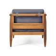 thumbnail image 6 of Noble House Aston Outdoor Wood Club Chair in Teak/Brown (Set of 4), 6 of 12