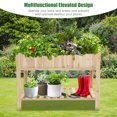 thumbnail image 4 of Gymax 47'' Wooden Raised Garden Bed w/Bottom Shelf & Bed Liner Outdoor Elevated Planter Box, 4 of 10
