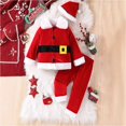 thumbnail image 7 of OJSFQUFP 3Pcs Children's Christmas Fall and Winter Thick Long Sleeved Long Pants Santa Dress Up Three Piece Children's Clothing Boys Suit, 7 of 7