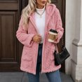 thumbnail image 5 of MOONDU Women's Sherpa Jacket Fuzzy Fleece Hooded Zip Up Long Sleeve Warm Winter Coat Oversized Outerwear with Pockets Casual Fall Winter, 5 of 7