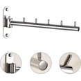 thumbnail image 4 of Wall Mounted Clothes Rack Stainless Steel Clothes Hanger with Swing Arm Wall Mounted Clothes Rack Hanging Clothes Hanger, 4 of 5