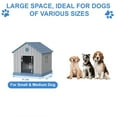 thumbnail image 3 of 31" Antarctic Gray Dog House – Indoor/Outdoor Resin Shelter with Air Vents, Elevated Floor & Waterproof Design for All Breeds, 3 of 8