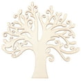 thumbnail image 1 of 10 piezas de adornos de árbol de madera en blanco para adornos de manualidades de bricolaje (color madera), 1 of 5
