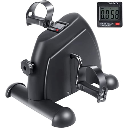 YSSOA Mini Exercise Bike, Under Desk Bike Pedal Exerciser Portable Foot Cycle Arm & Leg Peddler Machine