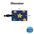 thumbnail image 3 of Stars Scattered Background Faux Leather Travel Luggage Tag, 3 of 7