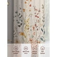 thumbnail image 6 of Vintage Botanical Sheer Curtains 72 Inch Length 2 Panels Set, Spring Floral Summer Botanical Rustic Voile Window Treatment Rod Pocket Curtains Sheers Drapes for Bedroom/Living Room/Kitchen 52"x72"x2, 6 of 7