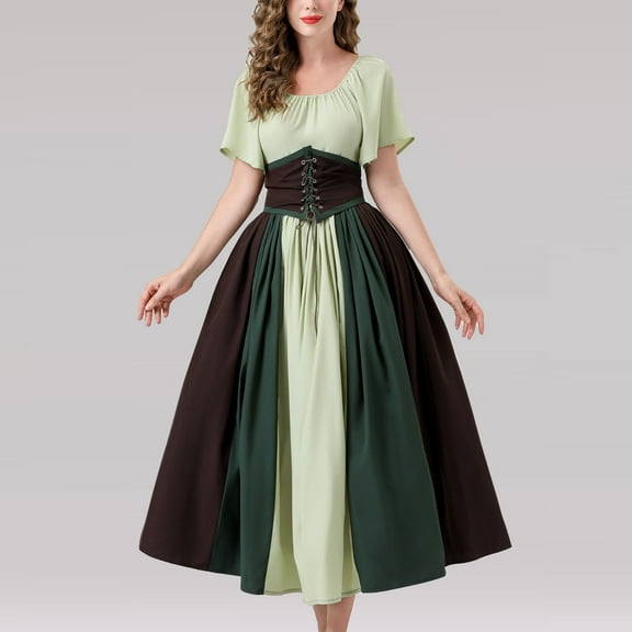 Oksale Womens 18 Century Off The Shoulder Ball Dress Retro Renaissance Lace Up Ball Dresses Victorian Short Sleeve Dress Elegant Ball Gown for Party Performance 2025 Mint Green