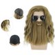 thumbnail image 4 of Pelucas rizadas largas y rubias marrones para hombres con bigote Peluca de fiesta de disfraces de Halloween Cosplay, 4 of 5