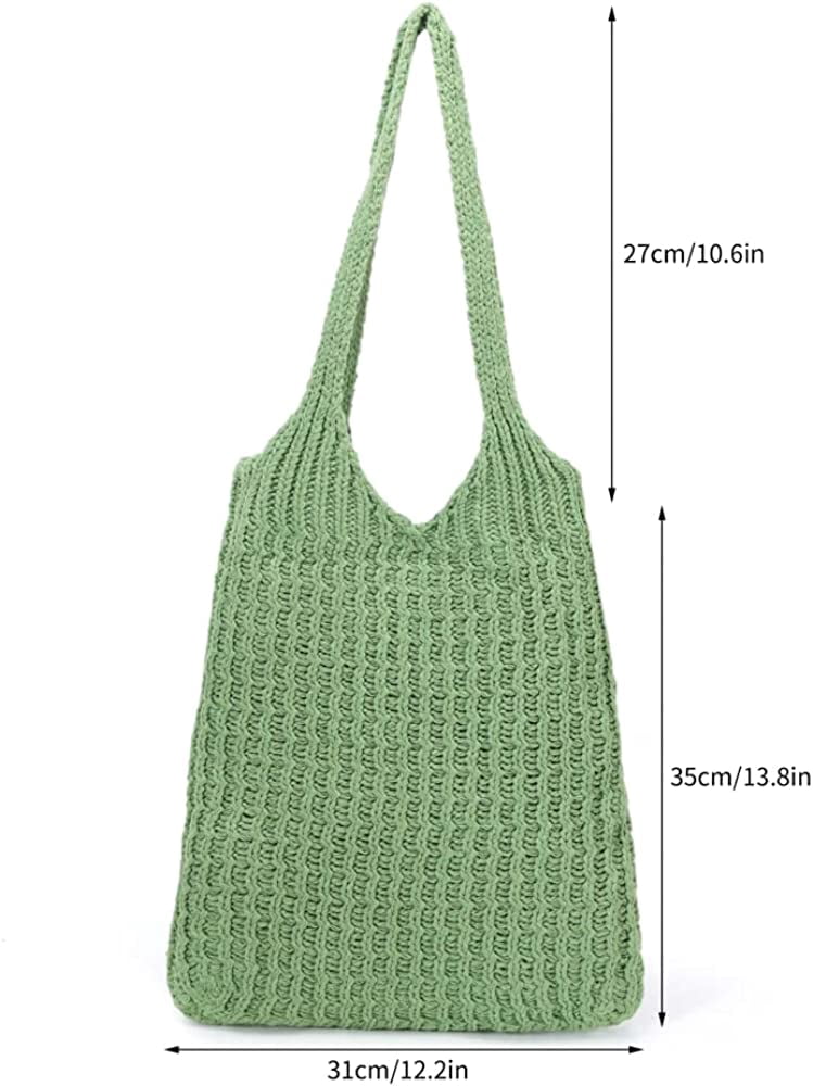 CoCopeaunts Women's Shoulder Handbags Hand crocheted Bags large Shoulder Shopping Bag tote bag aesthetic cute tote bags