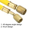 thumbnail image 4 of Uxcell 1/4 SAE Refrigerant Charging Hose 3.9ft 500PSI HVAC Hose for Air Conditioner Manifold Gauge Yellow, 4 of 5